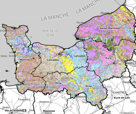 Cartographie interactive des sols de Normandie